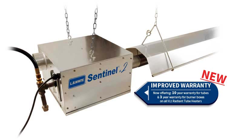 L.B. White Sentinel® v.2 Radiant Tube Heaters for Broiler Production and Other Poultry Applications